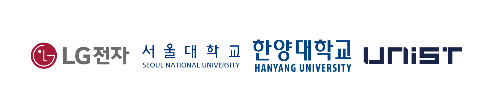 LG전자 어나더캠퍼스와 서울대학교·한양대학교·UNIST 로고